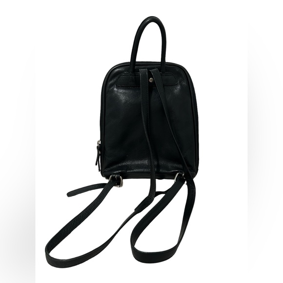 Osgoode Marley backpack|black leather mini backpack| minimalist leather backpack - Picture 6 of 13